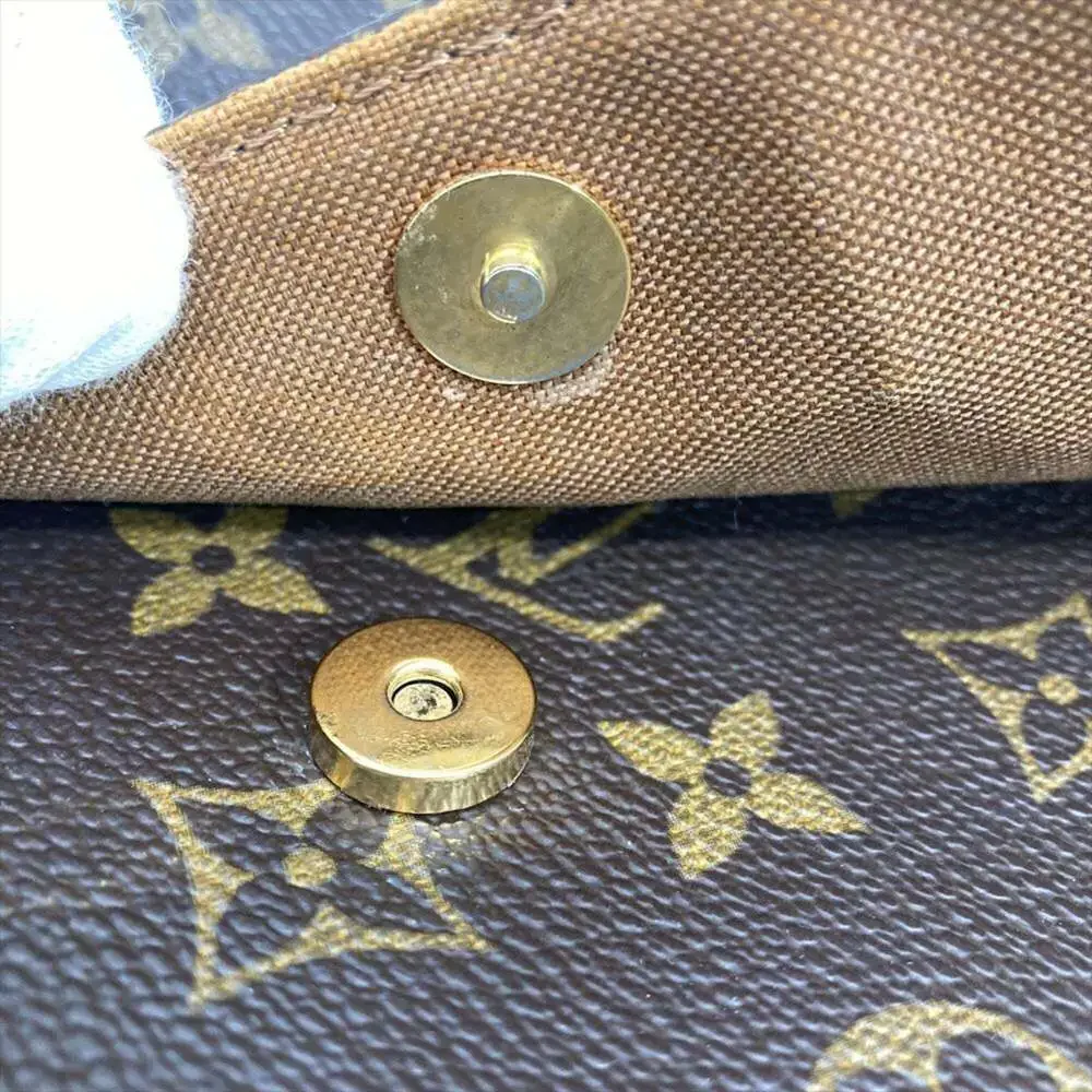 LOUIS VUITTON Authentic Brown Monogram Canvas Mini Looping Shoulder Bag